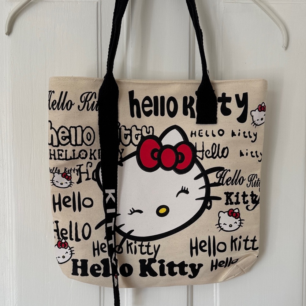 Bundle 2 Listings for $20😀Hello Kitty Beige and Black Tote Bag